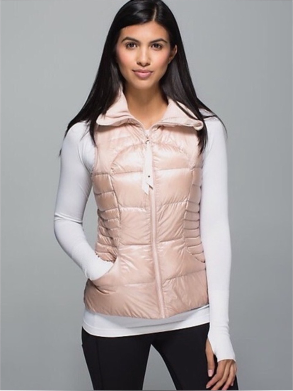 LULULEMON | Fluffin' Awesome Goose Down Vest in Rose Gold, Size 8